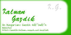 kalman gazdik business card